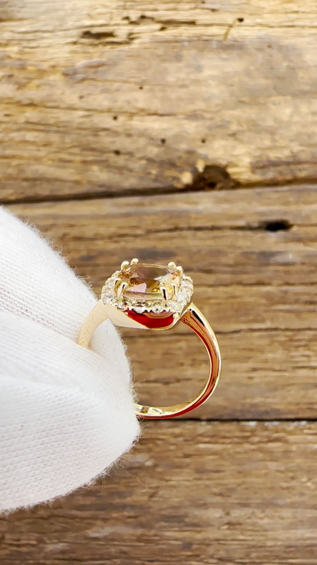 Anello in Oro Giallo 18KT - Tormalina