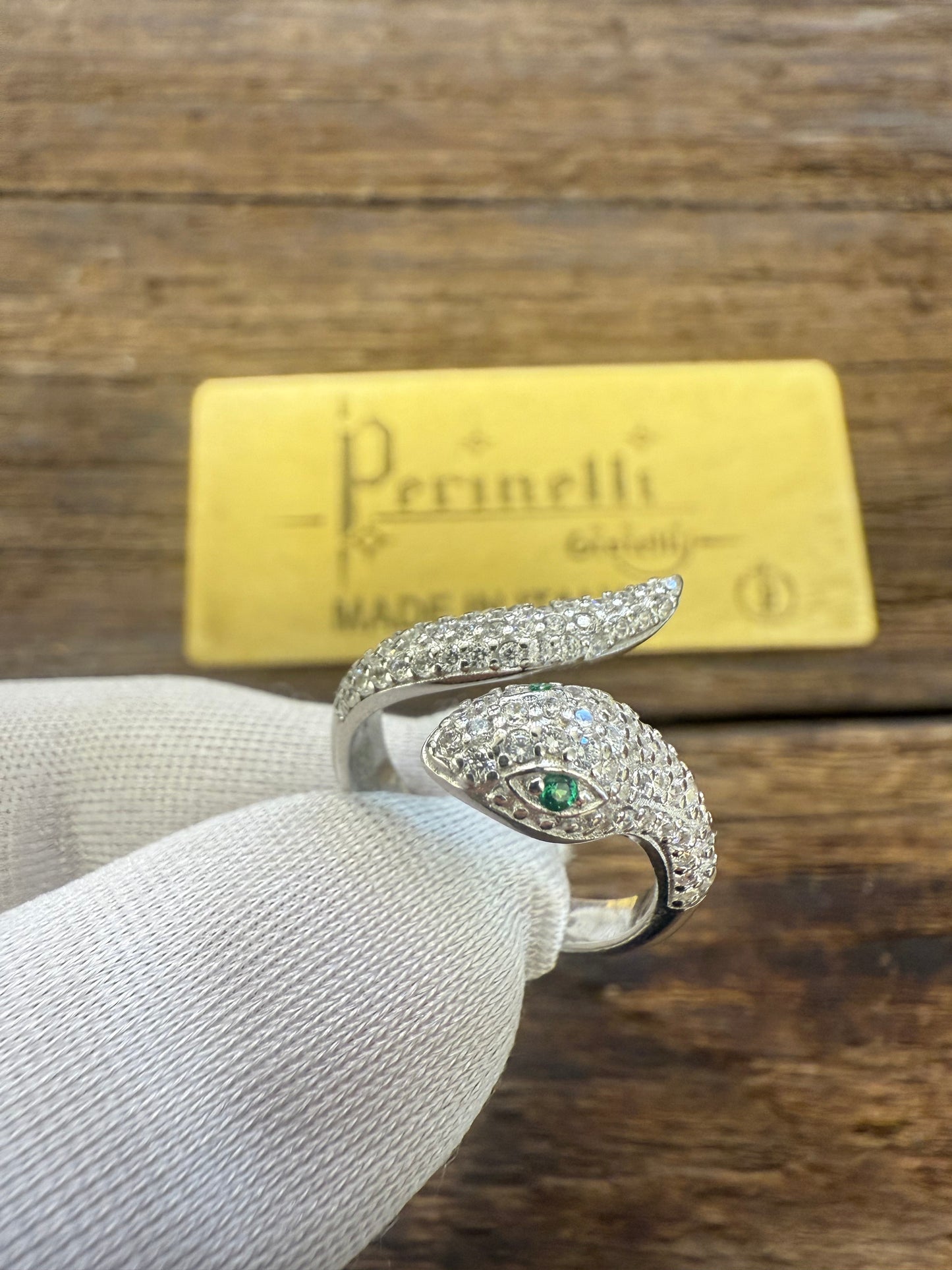 Anello serpente argento 925%