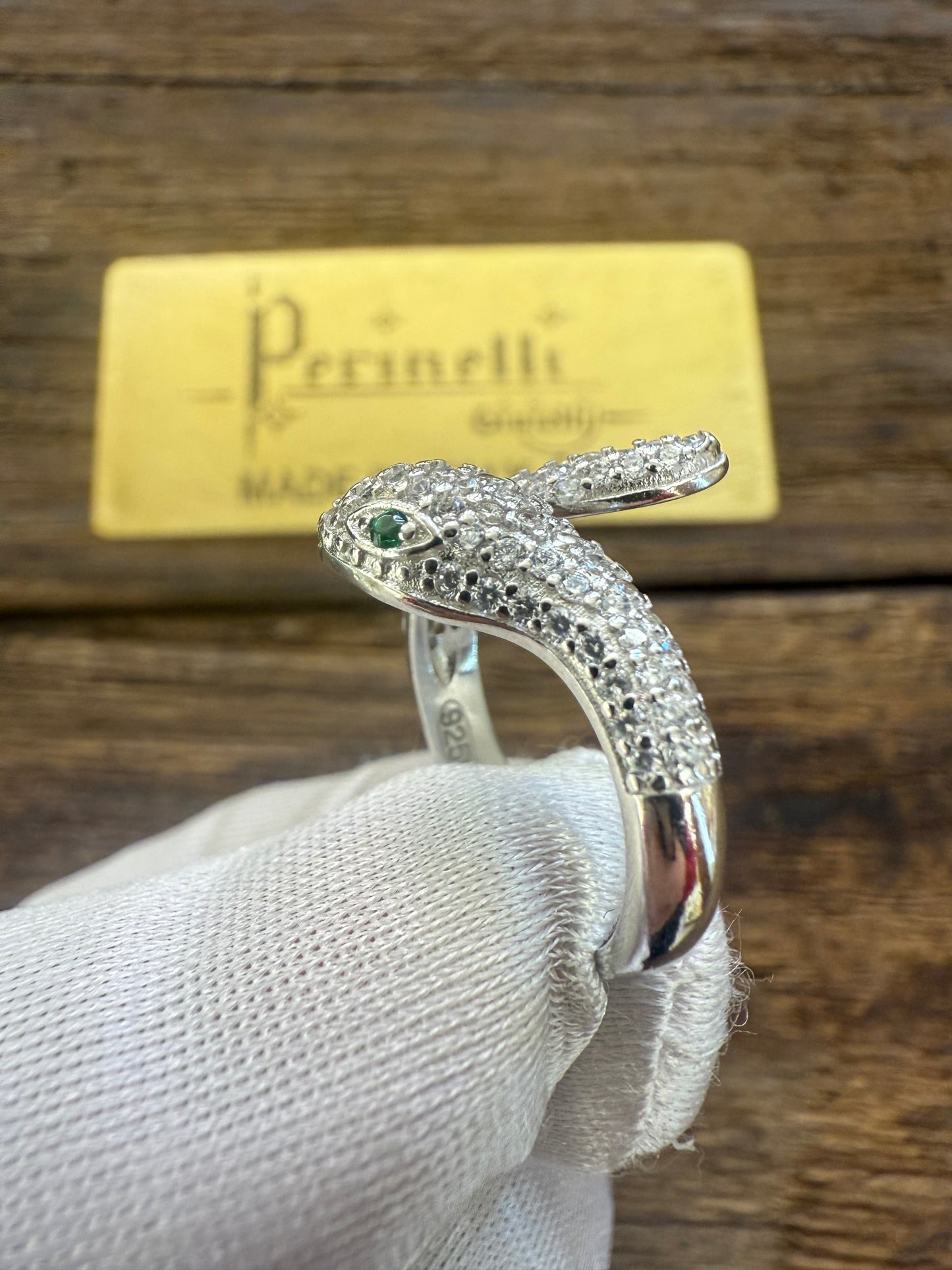 Anello serpente argento 925%