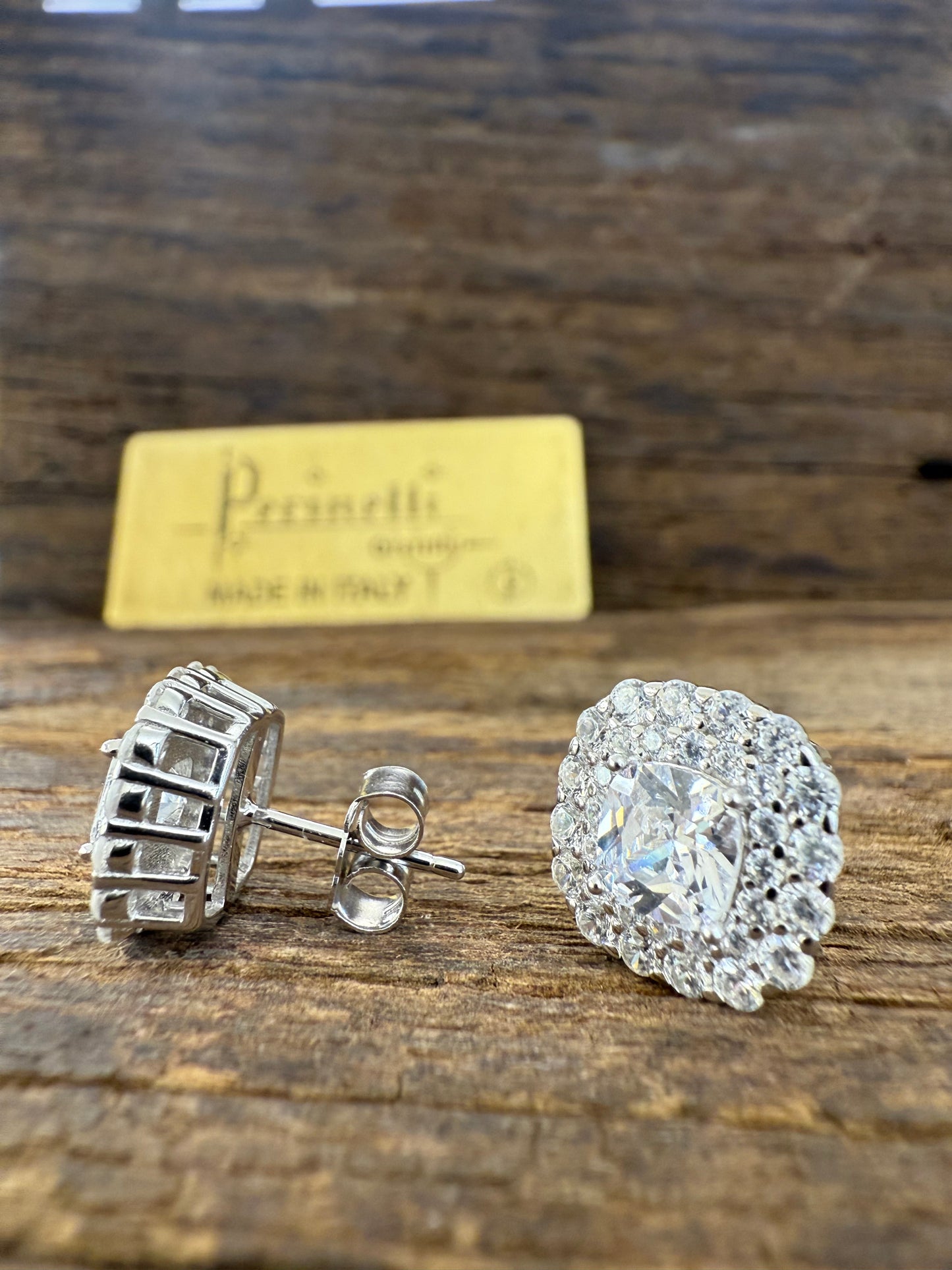 Orecchini argento 925% punti luce cestino italiano