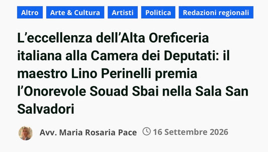 Camera dei Deputati: il maestro Lino Perinelli premia l’Onorevole Souad Sbai nella Sala San Salvadori