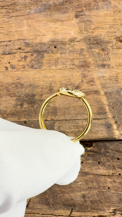 Anello Oro Giallo con Diamanti multicolor