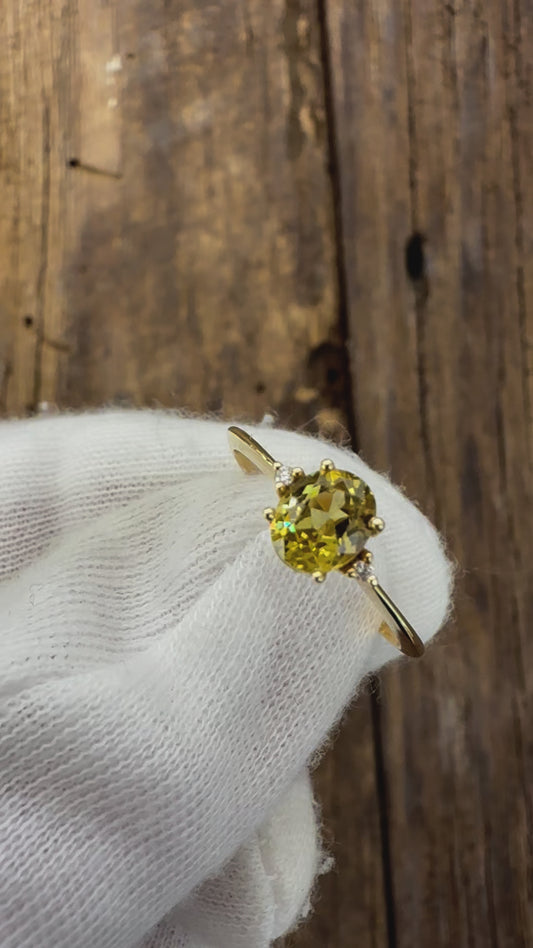 Anello in Oro Giallo 18KT - Zaffiro Giallo